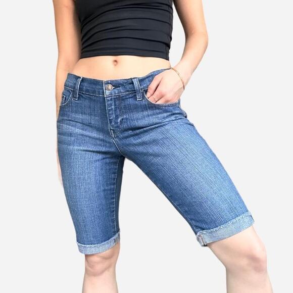 Low waisted long line jorts jean shirts from old navy size 2 - Picture 3 of 8